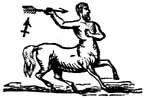 Sagittarius sign sketch of a centaur