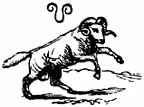 Aries symbol sketch of a centaur