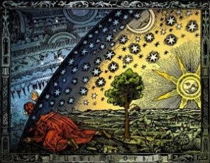 Astrology rising stars and sun, Classic Astrology Art