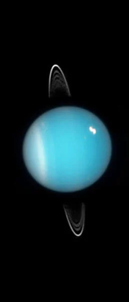 astrology planet uranus on its side with ring