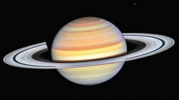 Photo of Saturn taken by NASA's Hubble Space Telescope on October 22, 2023. Hubble's ultra-sharp vision reveals a phenomenon called ring spokes