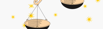 Libra zodiac sign infographic meme with motto, element, quality, psychological need, and scales symbol.