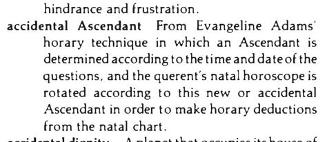 Original scan of the definition for accidental Ascendant