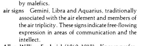 Original scan of the definition for air signs