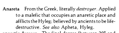 Original scan of the definition for Anareta