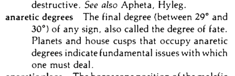 Original scan of the definition for anaretic degrees