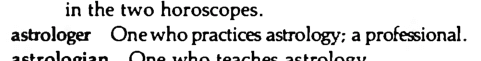 Original scan of the definition for astrologer