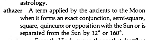 Original scan of the definition for athazer