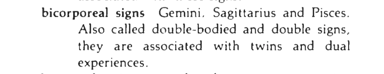 Original scan of the definition for bicorporeal signs