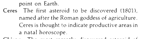 Original scan of the definition for Ceres