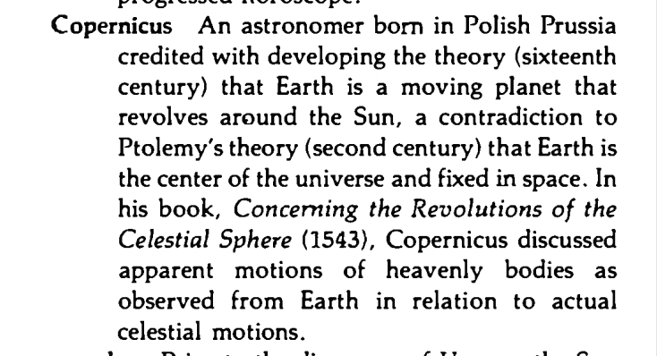 Original scan of the definition for Copernicus