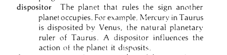 Original scan of the definition for dispositor