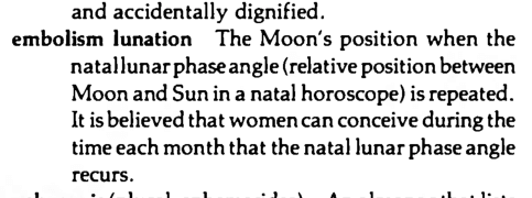 Original scan of the definition for embolism lunation