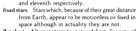 Original scan of the definition for fixed stars