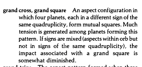 Original scan of the definition for grand square, grand cross