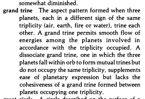 Original scan of the definition for grand trine