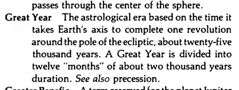 Original scan of the definition for Great Year