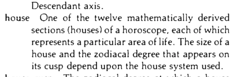 Original scan of the definition for house