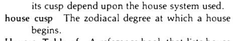 Original scan of the definition for house cusp