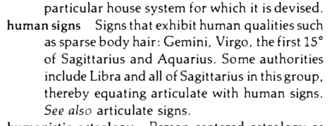Original scan of the definition for human signs