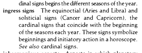 Original scan of the definition for ingress signs