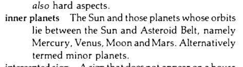 Original scan of the definition for inner planets