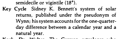 Original scan of the definition for Key Cycle