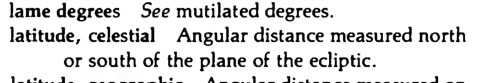 Original scan of the definition for celestial latitude