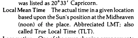 Original scan of the definition for Local Mean Time