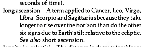 Original scan of the definition for long ascension