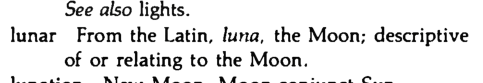 Original scan of the definition for lunar