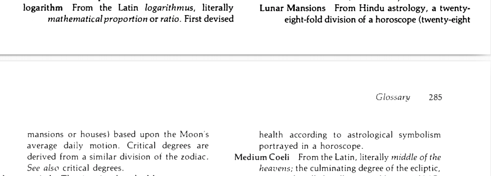 Original scan of the definition for Lunar Mansions