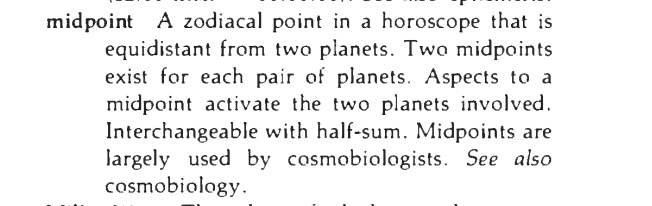 Original scan of the definition for midpoint