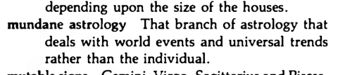 Original scan of the definition for mundane astrology