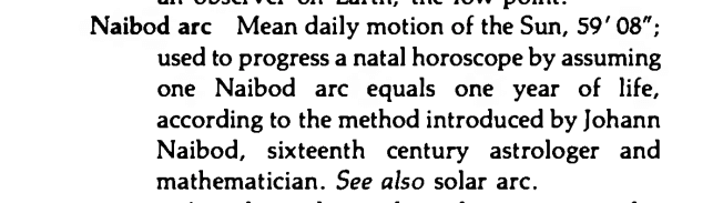 Original scan of the definition for Naibod arc