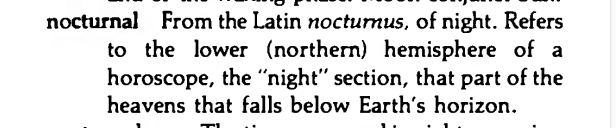 Original scan of the definition for nocturnal