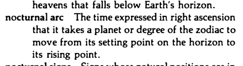 Original scan of the definition for nocturnal arc