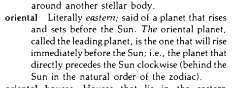 Original scan of the definition for oriental