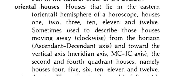 Original scan of the definition for oriental houses