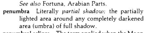 Original scan of the definition for penumbra