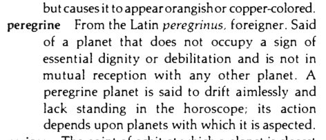 Original scan of the definition for peregrine