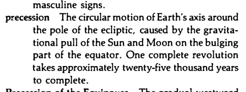 Original scan of the definition for precession