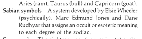 Original scan of the definition for Sabian symbols