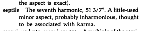 Original scan of the definition for septile