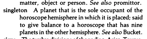 Original scan of the definition for singleton