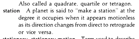 Original scan of the definition for station