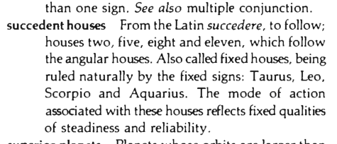 Original scan of the definition for succedent houses