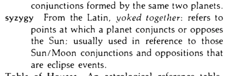 Original scan of the definition for syzygy