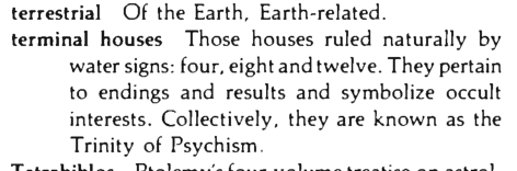 Original scan of the definition for terminal houses