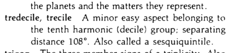 Original scan of the definition for tredecile, trecile